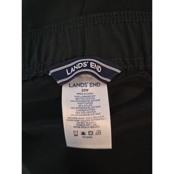 Lands' End Women's Swim Shorts Plus Size 22W Black Swimsuit Swim Bottom - Picture 8 of 9
